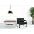 thumbnail image 4 of 27" Black Faux Leather and Metal Arm Chair, 4 of 7