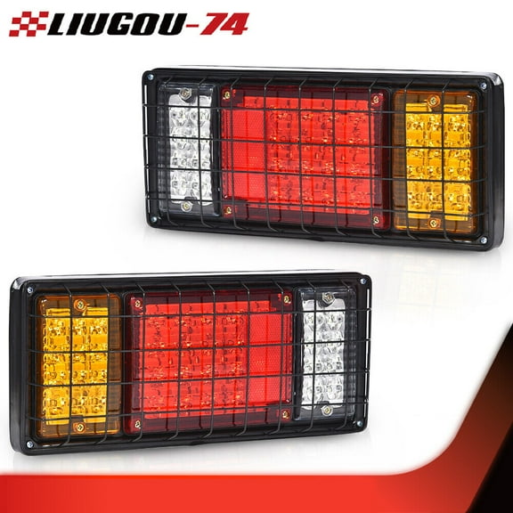 2X 40 LED Tail Turn Signal Brake Reverse Running Light Truck Trailer RV Camper -