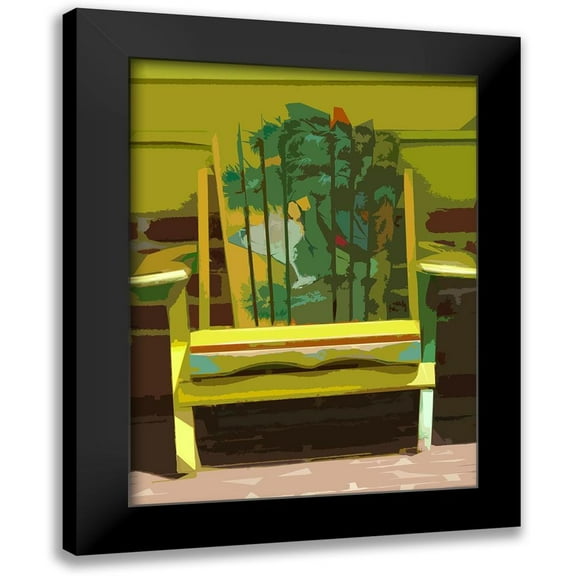 Mack 12x14 Black Modern Framed Museum Art Print Titled - Key West Idirondack II