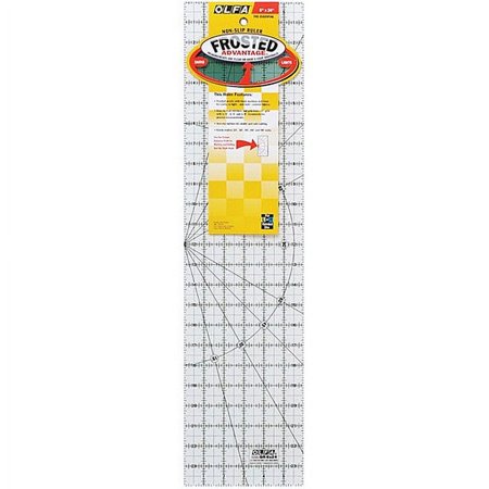 UPC: 0091511300918 | OLFA 6  x 24  Frosted Acrylic Ruler (QR-6×24) – Non Slip 6×24 Inch Acrylic Ruler with Grid & Angle Markings for Cutting Fabric  Sewing  Quilting  & Crafts