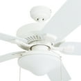 thumbnail image 6 of Honeywell Belmar 52" White Indoor/Outdoor Ceiling Fan with 5 Blades, Light Kit, Pull Chains & Reverse Airflow, 6 of 10