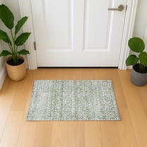 Addison Rugs Mayfield Premium Machine Washable Transitional Stripe Green Rectangle Rug, 1'8" x 2'6"