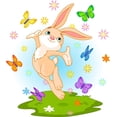 thumbnail image 2 of Spring Bunny Wall Decal by Wallmonkeys Peel and Stick Graphic (36 in H x 32 in W) WM213806, 2 of 4