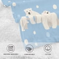 thumbnail image 4 of GZHJMY Winter Polar Bear Snowflakes Hand Towel Cotton Soft Absorbent Bath Hand Towels Decor, Multipurpose for Kitchen, Hotel, Spa, Yoga, Gym, Set of 2, 4 of 7