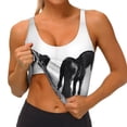 thumbnail image 4 of PAYOHTO Women's Sports Vest Black Horse White Photo Quick-drying Breathable Lightweight Elastic Exercise Daily Wear Summer Gift, 4 of 10