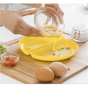 Madison York Microwave Omelet Maker Nonstick 4 Egg Capacity Yellow Plastic 5.3x5.3x2 in