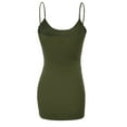 thumbnail image 6 of Emmalise Women's Basic Casual Long Camisole Cami Top Value Combo- 3Pk - Black, Olive, Khaki, Large, 6 of 8