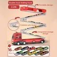 thumbnail image 3 of GYRATEDREAM Toddler Boys Girls Toys Multi-Purpose Vehicles Play Set for Kids Transport Car Carrier Truck Toy Remote control rail car of deformation truck + 24 Mini Cars Toys, 3 of 12