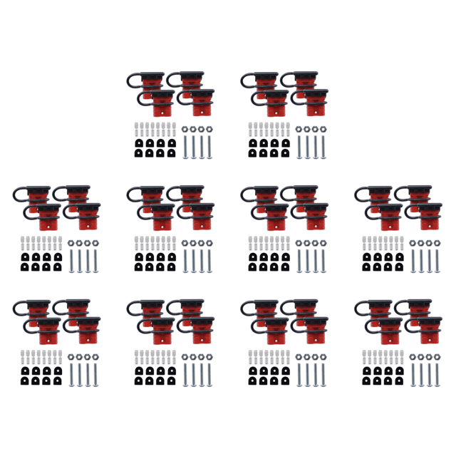 (Combinación A+A) Conector Rojo 50A Carretilla Elevadora Eléctrica Carga Batería Conector Rápido Fuente Alimentación Batería Alta Corriente (con Vídeo Demostración