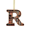 thumbnail image 1 of Hangs Cute Double Print Christmas Pendant 2D Acrylic for Bookshelf English Letter Modeling J~R 1 Piece Decorative Ornament, 1 of 9