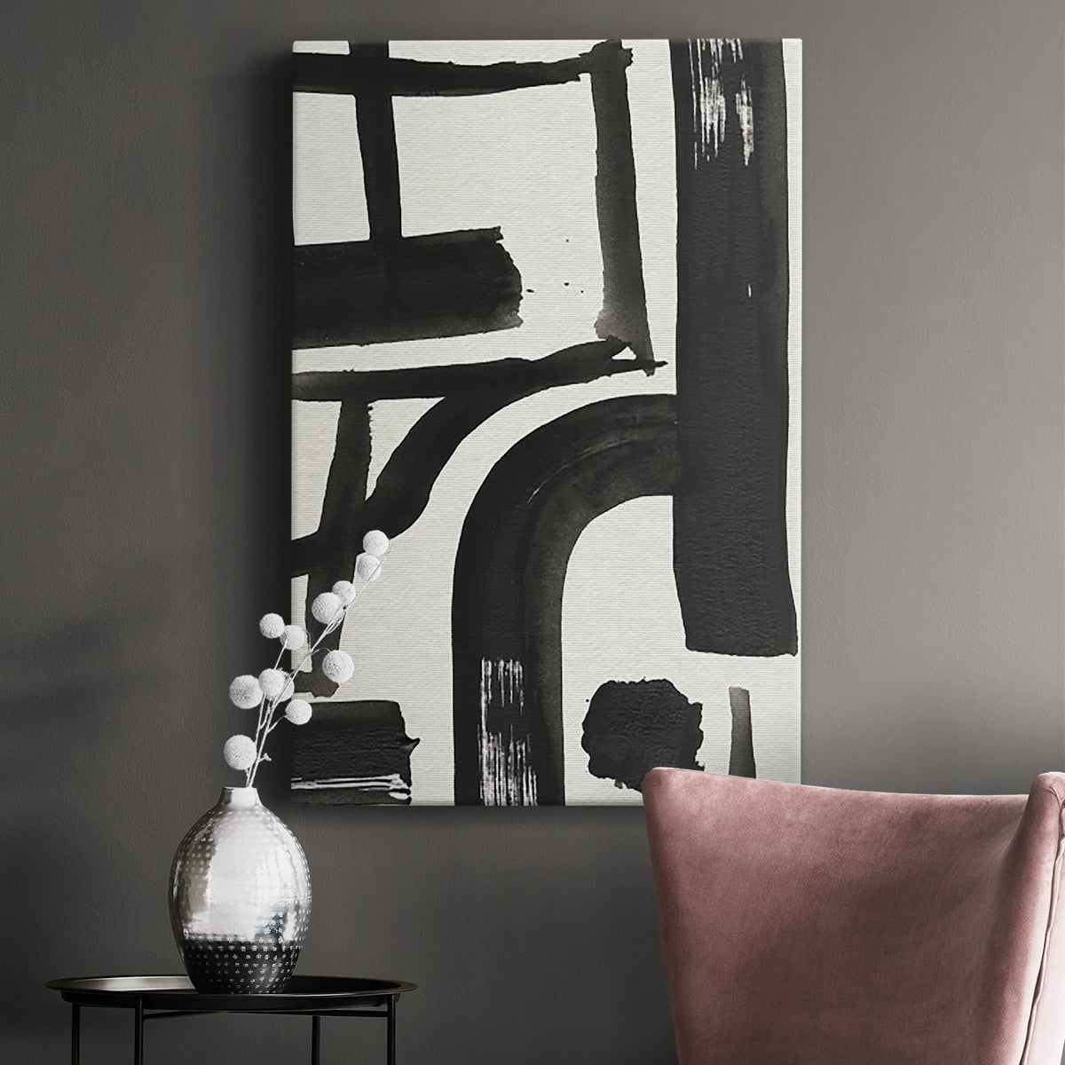 Inkwell Intersect I Premium Gallery Wrapped Canvas - Ready to Hang