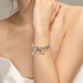 thumbnail image 3 of HOARBOEG Bracelets for Women Love Diamond Stretch Bracelet Corn Chain Tricolor Bracelet Set Bracelet Ladies Jewelry Gift, 3 of 3