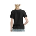 thumbnail image 2 of Womens Peace Love Cure Periwinkle Ribbon Stomach Cancer T-Shirt Black Casual Crew Neck, Cotton, All-Season Wear, Relaxation Wear | Serene Design | Comfortable Fit, 2 of 5
