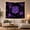 Faceted Flower, variant on Purple Crystals & Zodiac Wheel Against Nebula Background, Mystical Celestial for Space Lovers, Witchy Wall Art, Halloween Gift Tapestry Wall Hanging for Bedroom and Living Room