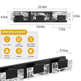 thumbnail image 2 of LED Bathroom Vanity Light 3-Light Matte Black Acrylic Modern Lighting Fixtures Smoke Design 3000K Wall Lights Fixture Over Mirror, 2 of 9
