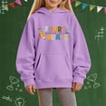 thumbnail image 2 of Mercatoo Forth Grade Graphic Oversized Hooded Pullover Boys Girls First Day of School 𝐁ack to School Fall Winter Sweatshirts, 2 of 4