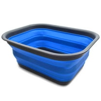 SAMMART 15L (3.96 Gallon) Collapsible Tub - Portable Outdoor Picnic Basket / Crater - Foldable Washing Tub - Space Saving Storage Container
