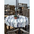 thumbnail image 2 of Outdoor Tablecloths with Umbrella Hole & Zipper, Blue Weeping Eucalyptus Round Tablecloth 54 Inch, Spring Summer Farmhouse Leaves Waterproof Table Cloth, Patio/Pool/Picnic Table Covers, 2 of 8