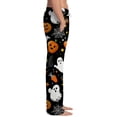 thumbnail image 3 of Boyscolos Halloween Pajamas Pumpkin Ghost Skeleton Drawstring Cozy Comfortable Skull Spooky Pj Pants Halloween Outfits Navy 2XL, 3 of 5