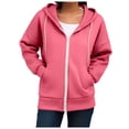 thumbnail image 6 of Godom Zip Up Hoodies Oversized Fall Sweatshirts 2025 Drawstring Zipper Hoodie Casual Loose Fit Long Sleeve Sweatshirt, 6 of 7
