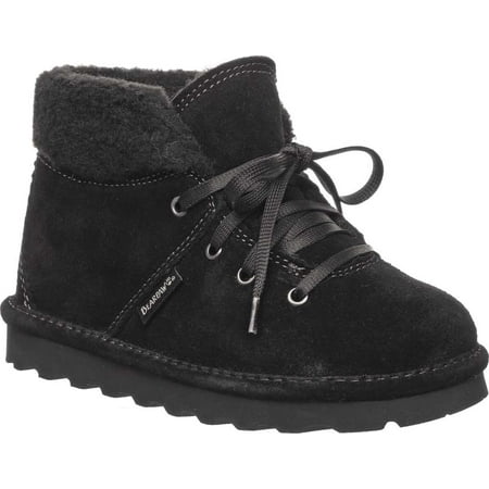 Children's Bearpaw Marta Youth Lace Up Boot Black II Suede 5 M