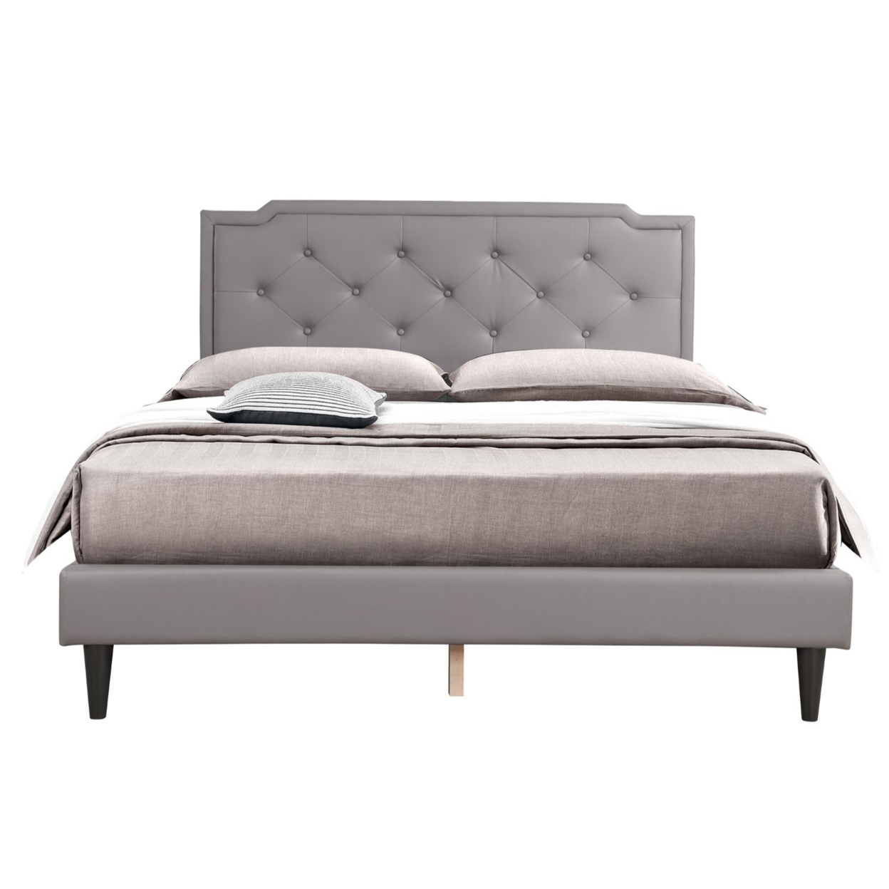 Home Furnitue Deb Light Grey Full Adjustable Panel Bed - image 2 of 5