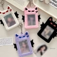 thumbnail image 4 of Sonducket Funda protectora para tarjetero coreano, funda para tarjeta estilo Ángel diablo de felpa, soporte para sesión fotográfica Kpop de 3 Ropa, zapatos y accesorios Miscelánea negro, 4 of 6