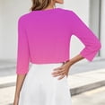 thumbnail image 7 of Ynynloco Women's Floral 3/4 Sleeve Kintted Shrugs Sweaters Lightweight Open Front Cropped Cardigan for Dress, 7 of 7