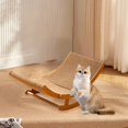 thumbnail image 5 of Cat Scratcher & Cats Scratch Pad with Sisal Ball – All-in-One Cats Couch Scratcher, Hammock, and Cat Bed for Indoor Cats, Wooden Cat Scratching Board Upgrade Edition(Large), 5 of 6