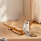 thumbnail image 5 of Rascador y Cama Mecedora 2 En 1 para Gatos: Rascador de Cartón Corrugado con Superficie para Afilar Las Garras, Juguete para Gatos de Todas Las Estaciones Que No Produce Caspa, Marrón, Grande (59 X 3, 5 of 7