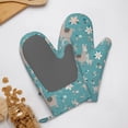 thumbnail image 4 of Gaeub Teal Mama Llama Print Oven Mitts and Potholders BBQ Gloves,Oven Mitts with Silicone, Non-Slip Cooking Gloves for Cooking Baking Grilling (2 Count), 4 of 6