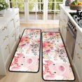 thumbnail image 4 of Kitchen Rugs Sets Of 2,Pioneer Flower Floral Print Pattern Anti Fatigue Kitchen Mat Rugs Non Slip Washable,Decorative Kitchen Floor Mats for Kitchen,Sink,Laundry,17"x47"+17"x47", 4 of 5