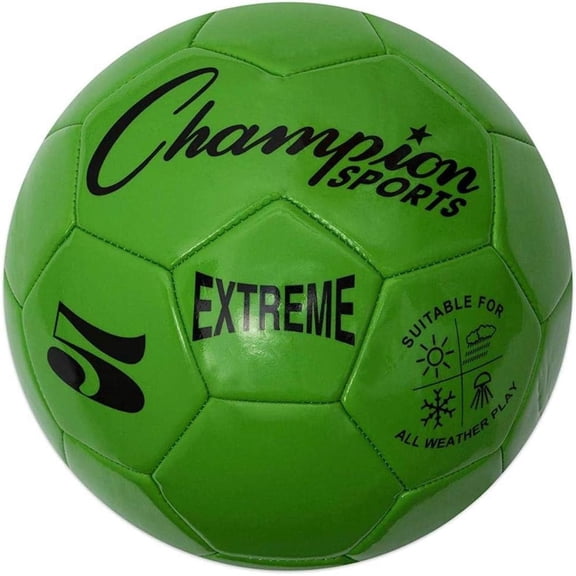 Champion Sports Extreme Series Soccer Ball, Size 5 - Collegiate, Professional, and League Standard Kick Balls - Competitive and Recreational Futbol Games, Green
