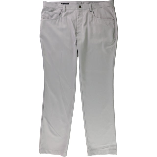 INC Pantalones casuales brillantes para hombre, gris, 36W x 30L