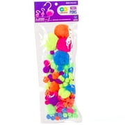 Go Create Neon Poms, 100-Pack Neon Pom Balls