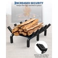 thumbnail image 2 of AKDSteel Heavy Duty Fireplace Grate Features a 3/4" Sturdy Steel Log Rack With 6 Support Legs And a Powder Coated Finish, Designed For Use In Indoor Or Outdoor Fireplaces, Fire Pits, Or Wood Stoves, 2 of 8