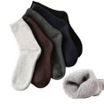 thumbnail image 1 of 5 pares de calcetines cálidos de invierno para hombre más calcetines de felpa de rizo engrosados ​​de lana polar para hombre tubo medio superior alto otoño e invierno color sólido negocios (talla únic, 1 of 5