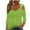 Green, variant on 3/4 Sleeve Tops for Women Cold Shoulder Pullover Tops V-Neck Comfort Solid Color Shirts Dressy Flowy Loose Fit Blouse Eyelet Ring Tees Stylish Resortwear Fall Gray M