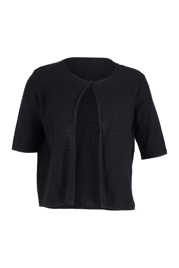 Pre-Owned Armani Cropped Cardigan in Black Cotton