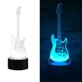 thumbnail image 3 of EeaseMX Lámpara de noche de escritorio con diseño de guitarra 3D, interruptor táctil negro, base LED acrílica, sin batería para adorno, 3 of 7