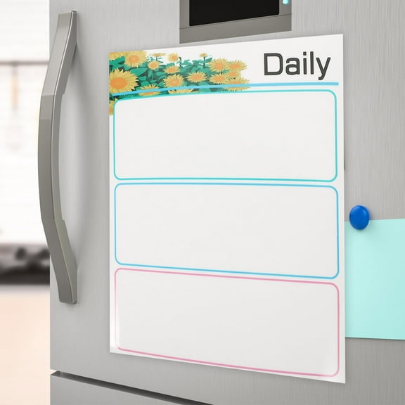 Lanytaeo Practical Fridge Calendar Dry Erase White Board Fridge Mount Planner White Board for Daily Use