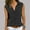 Black, variant on Womens Tops Summer white blouse spring,Women Casual Solid Sleeveless Turn Down Collar Pockets Buttons Shirt Tops Purple XXL