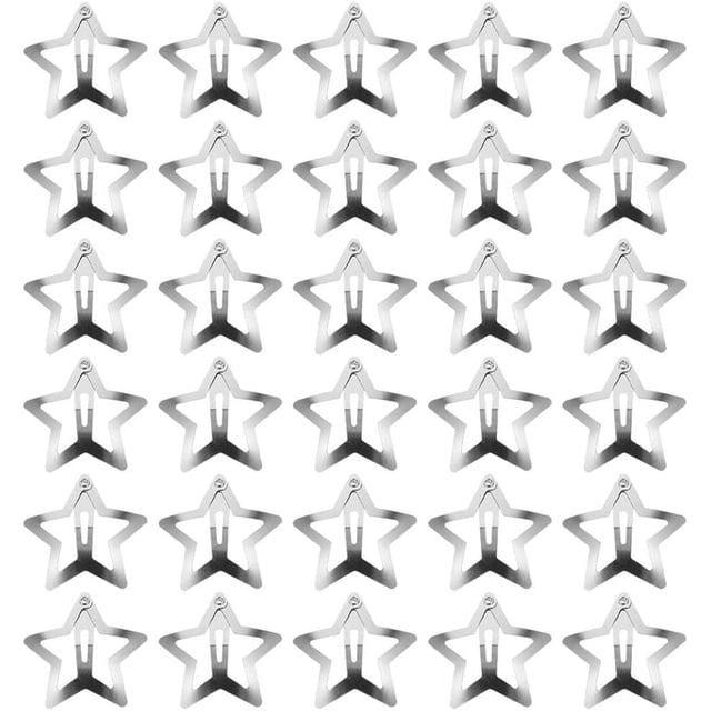 Pinzas De Estrella Para El Pelo Horquillas De Metal Plateadas Accesorios Para Mujeres 30 Piezas DecoracióN De Cabello