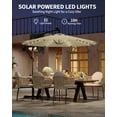 thumbnail image 5 of 10FT Solar-Powered Cantilever Umbrella with Cross Base – Infinite Tilt Offset Market Design, Built-in Solar Lights for 24H Outdoor Use, 5 of 7