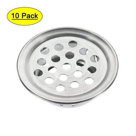 

Round Air Vents Fit 0.98 Dia Hole Flat Circle Mesh for Cabinet Shoebox Wardrobe Stainless Steel Silver Tone 10Pcs