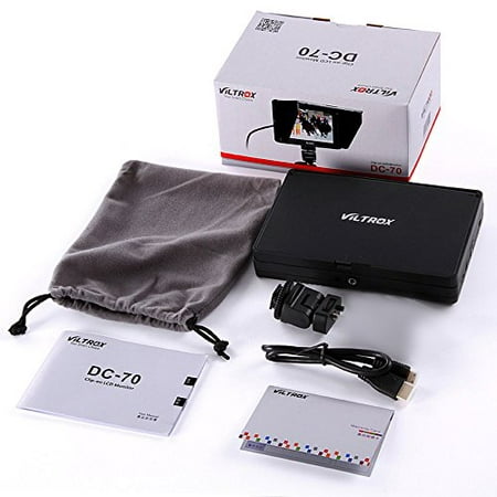 Viltrox DC-70 Clip-on Color 7'' TFT LCD HD Monitor HDMI AV Input 1280 * 800 for Sony,Canon,Nikon DSLR Camera