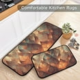 thumbnail image 5 of SKYSONIC Bronze Leaf Kitchen Mat 2 Pcs Set Anti Fatigue Cushioned Waterproof Non Slip Comfort Standing Padded Floor Mats Rugs, 5 of 7