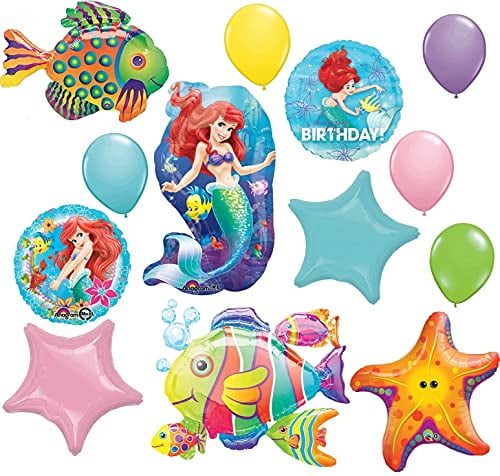 Little Mermaid Birthday Party Supplies Ariel's Ultimate Undersea Balloon Bouquet Decorations