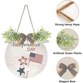 thumbnail image 2 of SKYSONIC Independence Day Welcome Sign for Front Door,All Seasons Welcome Wreath Porch Hanging Decoration for Farmhouse Wall Home Holiday Decoration - 11.8x11.8in, 2 of 7