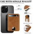 thumbnail image 3 of ELEHOLD Magnetic Leather Wallet Case For Samsung Galaxy S25 , 2-in-1 Magnetic Card Holder Shockproof PU Leather Flip Stand Wallet Protective Case, Darkbrown, 3 of 11